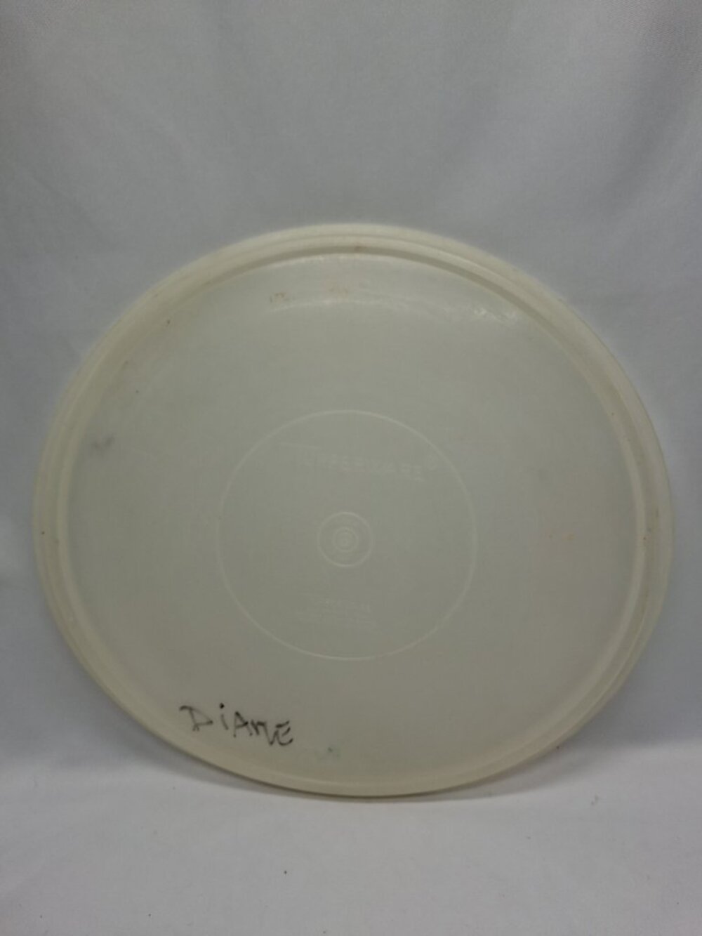 Vintage Tupperware 224 Replacement Lid Round Sheer 12" "Tupperware Seal"
